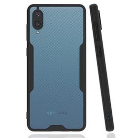Newface Samsung Galaxy A02 Platin Silikon Siyah Cep Telefonu Kılıfı