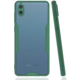 Newface Samsung Galaxy A02 Platin Silikon Yeşil Cep Telefonu Kılıfı
