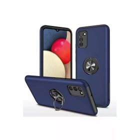 Newface Samsung Galaxy A02S Elit Yüzüklü Kapak - Lacivert Kılıf