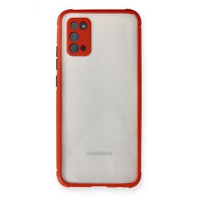 Newface Samsung Galaxy A02S Miami Şeffaf Silikon Kırmızı Cep Telefonu Kılıfı