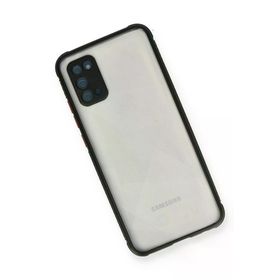 Newface Samsung Galaxy A02S Miami Şeffaf Silikon Siyah Cep Telefonu Kılıfı