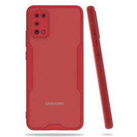 Newface Samsung Galaxy A02S Platin Silikon Kırmızı Cep Telefonu Kılıfı