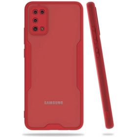 Newface Samsung Galaxy A02S Platin Silikon Kırmızı Cep Telefonu Kılıfı