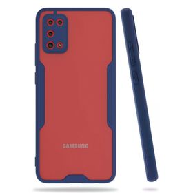 Newface Samsung Galaxy A02S Platin Silikon Lacivert Cep Telefonu Kılıfı