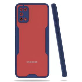 Newface Samsung Galaxy A02S Platin Silikon Lacivert Cep Telefonu Kılıfı