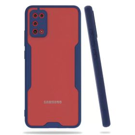 Newface Samsung Galaxy A02S Platin Silikon Lacivert Cep Telefonu Kılıfı