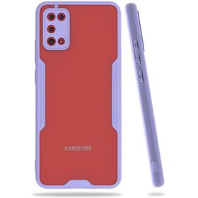 Newface Samsung Galaxy A02S Platin Silikon Lila Cep Telefonu Kılıfı