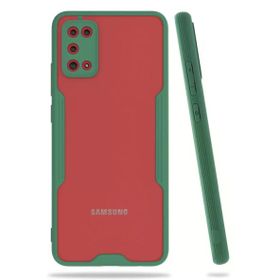 Newface Samsung Galaxy A02S Platin Silikon Yeşil Cep Telefonu Kılıfı