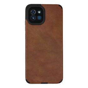 Newface Samsung Galaxy A03 Loop Deri Silikon - Kahverengi Kılıf