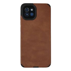 Newface Samsung Galaxy A03 Loop Deri Silikon - Kahverengi Kılıf