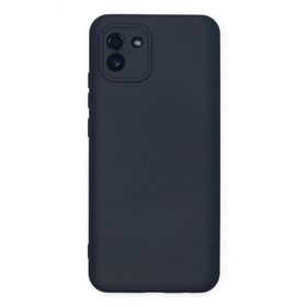 Newface Samsung Galaxy A03 Nano İçi Kadife Silikon - Lacivert Kılıf