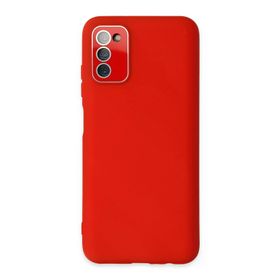 Newface Samsung Galaxy A03S Lansman Glass Kapak - Kırmızı Kılıf