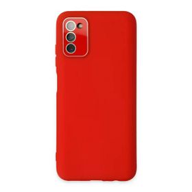 Newface Samsung Galaxy A03S Lansman Glass Kapak - Kırmızı Kılıf