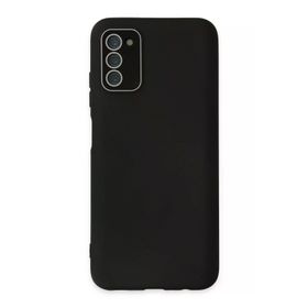 Newface Samsung Galaxy A03S Lansman Glass Kapak Siyah Cep Telefonu Kılıfı