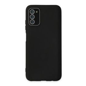 Newface Samsung Galaxy A03S Lansman Glass Kapak Siyah Cep Telefonu Kılıfı