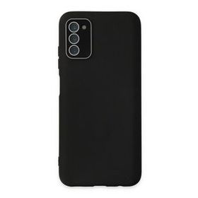 Newface Samsung Galaxy A03S Lansman Glass Kapak Siyah Cep Telefonu Kılıfı