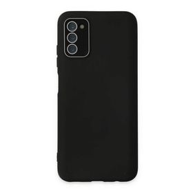 Newface Samsung Galaxy A03S Lansman Glass Kapak Siyah Cep Telefonu Kılıfı