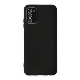 Newface Samsung Galaxy A03S Lansman Glass Kapak Siyah Cep Telefonu Kılıfı