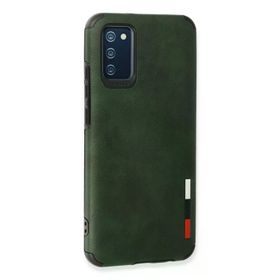 Newface Samsung Galaxy A03S Loop Deri Silikon Yeşil Cep Telefonu Kılıfı