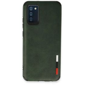 Newface Samsung Galaxy A03S Loop Deri Silikon Yeşil Cep Telefonu Kılıfı