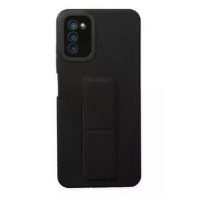 Newface Samsung Galaxy A03S Mega Standlı Silikon - Siyah Kılıf
