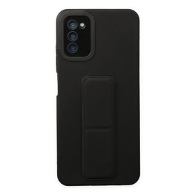 Newface Samsung Galaxy A03S Mega Standlı Silikon - Siyah Kılıf