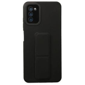 Newface Samsung Galaxy A03S Mega Standlı Silikon - Siyah Kılıf