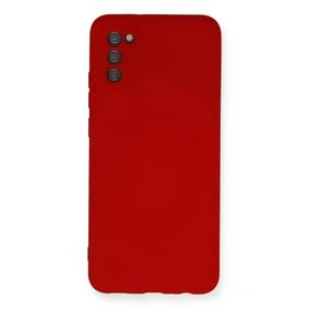 Newface Samsung Galaxy A03S Nano İçi Kadife Silikon - Kırmızı Kılıf