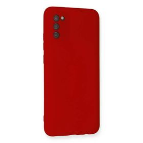 Newface Samsung Galaxy A03S Nano İçi Kadife Silikon - Kırmızı Kılıf