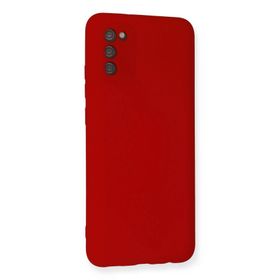Newface Samsung Galaxy A03S Nano İçi Kadife Silikon - Kırmızı Kılıf