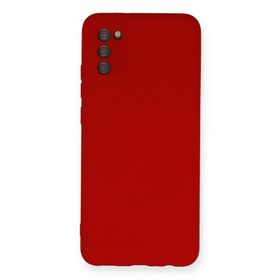 Newface Samsung Galaxy A03S Nano İçi Kadife Silikon - Kırmızı Kılıf