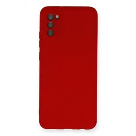 Newface Samsung Galaxy A03S Nano İçi Kadife Silikon - Kırmızı Kılıf