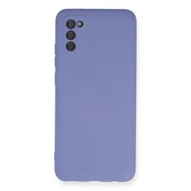 Newface Samsung Galaxy A03S Nano içi Kadife Silikon Lila Cep Telefonu Kılıfı