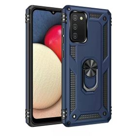 Newface Samsung Galaxy A03S Sofya Yüzüklü Silikon Kapak - Lacivert Kılıf