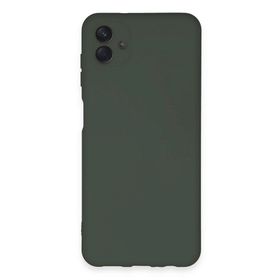 Newface Samsung Galaxy A04E Nano içi Kadife Silikon Koyu Yeşil Cep Telefonu Kılıfı