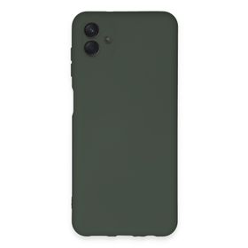 Newface Samsung Galaxy A04E Nano içi Kadife Silikon Koyu Yeşil Cep Telefonu Kılıfı