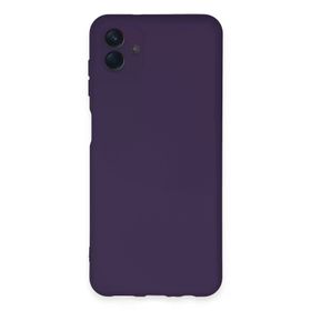 Newface Samsung Galaxy A04E Nano içi Kadife Silikon - Mor Kılıf