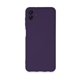 Newface Samsung Galaxy A04E Nano içi Kadife Silikon - Mor Kılıf