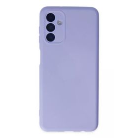 Newface Samsung Galaxy A04S Nano içi Kadife Silikon Lila Cep Telefonu Kılıfı