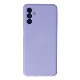 Newface Samsung Galaxy A04S Nano içi Kadife Silikon Lila Cep Telefonu Kılıfı