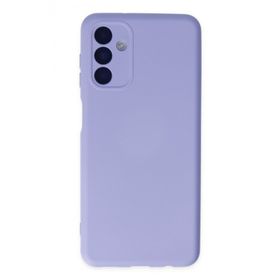 Newface Samsung Galaxy A04S Nano içi Kadife Silikon Lila Cep Telefonu Kılıfı
