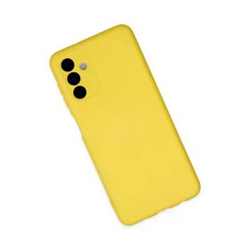 Newface Samsung Galaxy A04S Nano içi Kadife Silikon - Sarı Kılıf