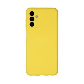 Newface Samsung Galaxy A04S Nano içi Kadife Silikon - Sarı Kılıf