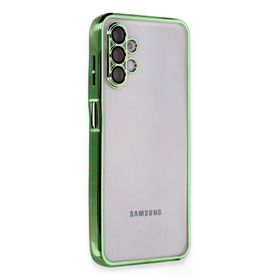 Newface Samsung Galaxy A04S Razer Lensli Silikon Yeşil Cep Telefonu Kılıfı