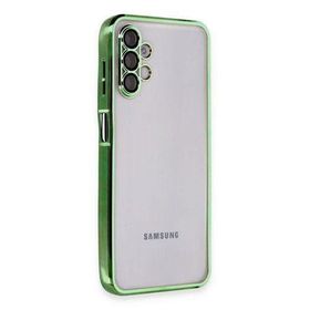 Newface Samsung Galaxy A04S Razer Lensli Silikon Yeşil Cep Telefonu Kılıfı