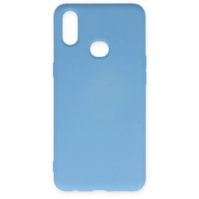 Newface Samsung Galaxy A10S Nano İçi Kadife Silikon Mavi Cep Telefonu Kılıfı