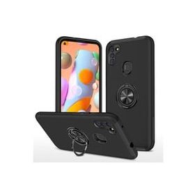 Newface Samsung Galaxy A11 Elit Yüzüklü Kapak - Siyah Kılıf