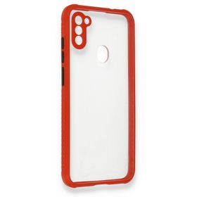 Newface Samsung Galaxy A11 Miami Şeffaf Silikon Lila Cep Telefonu Kılıfı