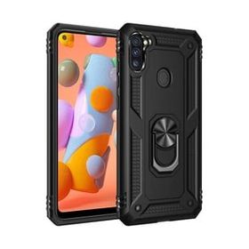 Newface Samsung Galaxy A11 Sofya Yüzüklü Silikon Kapak - Siyah Kılıf