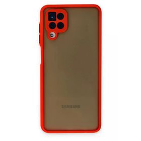 Newface Samsung Galaxy A12 Montreal Silikon Kapak Kırmızı Cep Telefonu Kılıfı